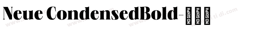 Neue CondensedBold字体转换
